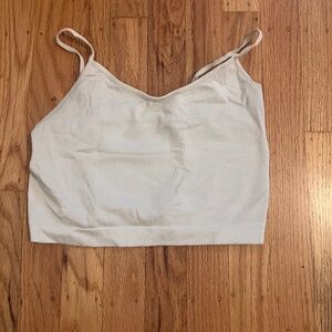 Square Neck White Tank Top